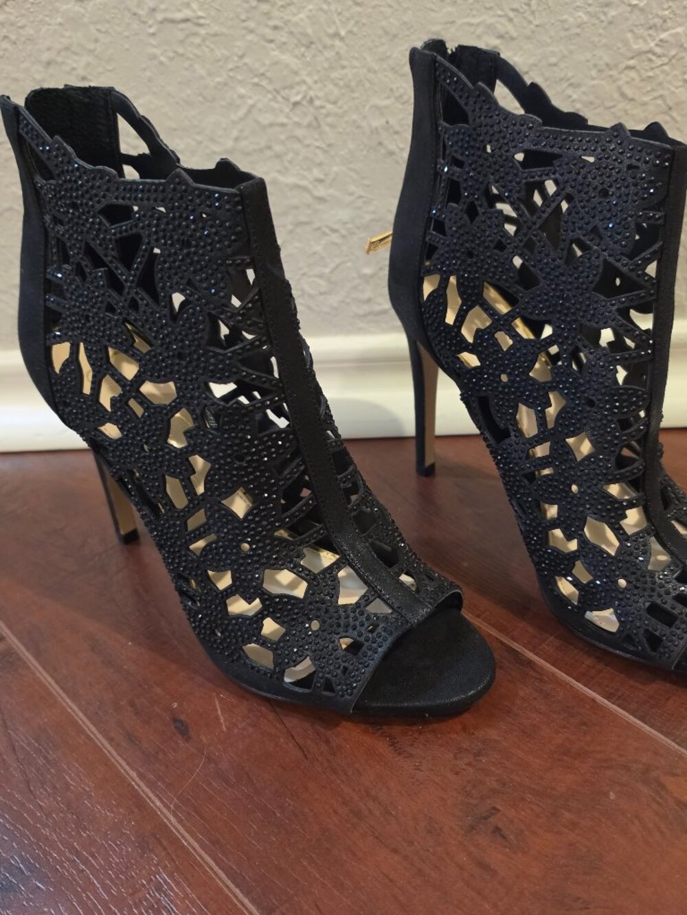 Black Bling Booties